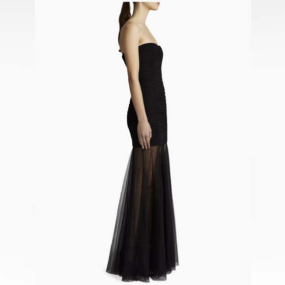 Zac Posen | Ruched Tulle Body-Con Gown Size: 4 - Picture 2 of 10